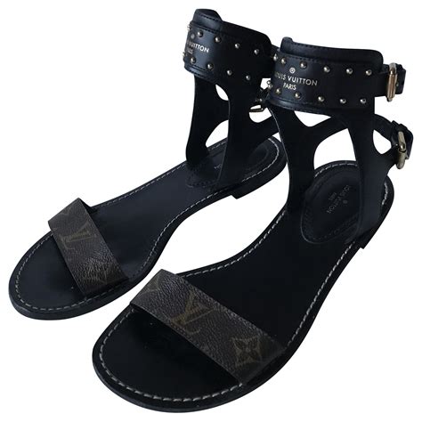 Sandali Louis vuitton in Pelle Nero taglia 38 EU 